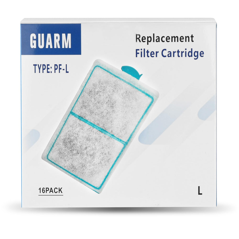 Guarm 16-pack cartridge outer-layer cotton filtration improves debris capture and water clarity