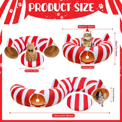 GUDELAK Cat Tunnel Bed Interior offers spacious play zone for multiple cats.