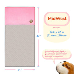 GuineaDad liner with bamboo-core absorbent layer helps keep surfaces dry