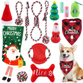 GuiZha Christmas rope toys set for interactive tugging and bonding
