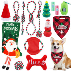 GuiZha Christmas rope toys set for interactive tugging and bonding