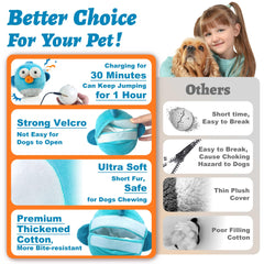 GUKCO dog toy side view highlights sturdy Velcro and durable fabric for longer chew sessions.
