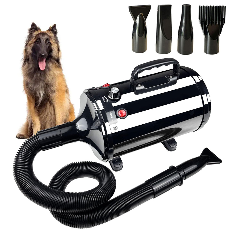GULUQI high-velocity dog dryer front view shows ergonomic handling for quick grooming.