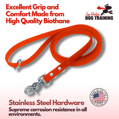Gummy K9 Biothane leash 6ft length ideal for training, walking, and hiking.