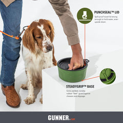 GUNNER dog bowl is top-rack dishwasher safe for easy cleaning