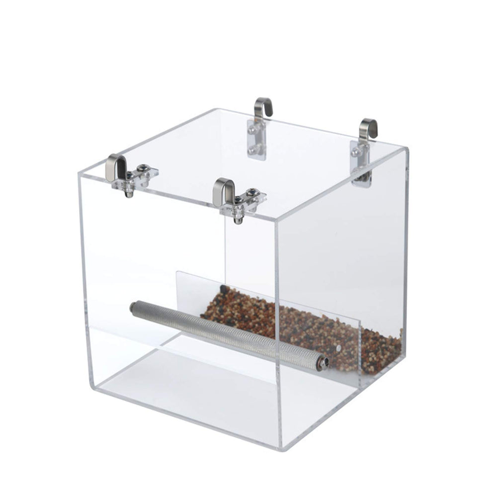 GURECOD automatic bird feeder no-mess design reduces seed spills during feeding