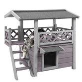 GUTINNEEN cat house front view—weatherproof shelter for feral cats.
