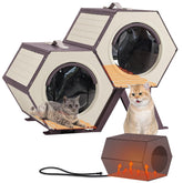 GUTINNEEN expandable outdoor cat house assembly for multi-cat warmth.