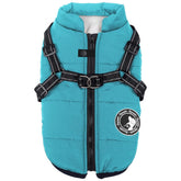 Gyuzh dog coat harness back zip design keeps your pet warm and easy to zip.