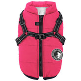 Gyuzh dog coat harness front view for easy on-off and fit