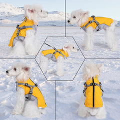 Gyuzh dog coat reflective strip improves visibility for safe night walks.