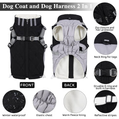 Gyuzh dog coat waterproof fabric close-up emphasizes durable outer layer and padded warmth
