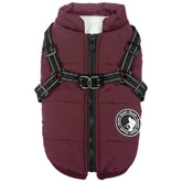 Gyuzh dog coat with harness winter jacket — secure fit for cold outdoor walks.