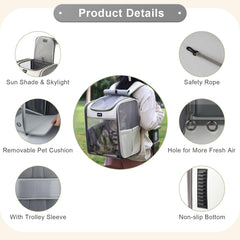 gzxiaoqi cat backpack four ventilation vents promoting air circulation