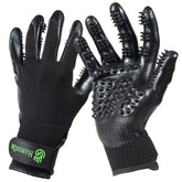 H HANDSON Pet Grooming Gloves with patented design for versatile grooming