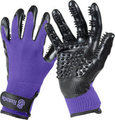 H HANDSON Pet Grooming Gloves closeup of soft bristles for gentle brushing and deshedding