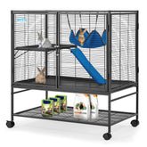 HABUTWAY 40-inch ferret cage exterior view highlights rust-resistant metal and sturdy construction.