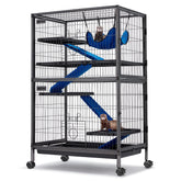 HABUTWAY 50''H metal small animal cage front view emphasizes durable construction for safe play.