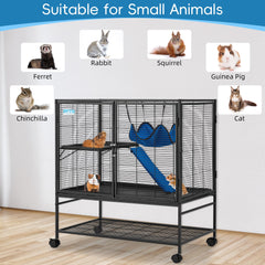 HABUTWAY pull-out bottom tray for quick daily cleaning and mess management.