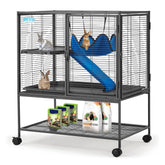 HABUTWAY large ferret cage front view highlighting sturdy frame for secure play