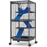 HABUTWAY rolling-wheels cage for easy relocation during cleaning or sunlight.