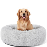 HACHIKITTY Calming Donut Cuddler XL exterior view shows plush round bed for cozy naps