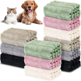 Hahafelt 12-pack small dog blankets ready for quick setup and cozy warmth.