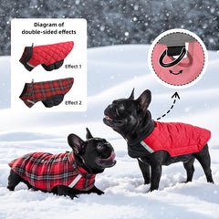 Hahbabya coat features a reflective leash hole for safer night walks