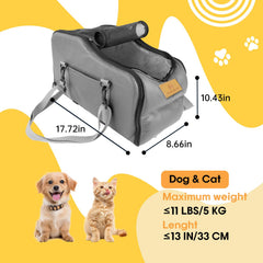 hailanbao multipurpose console dog car seat — front view with breathable mesh comfort