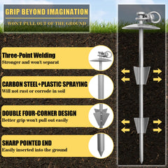 HaiYUAN sturdy stake anchored in ground demonstrating secure hold in stable soil.