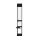 Hakuna Pets black glass patio door side view with unobstructed outdoor sightlines.