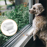 HALAGAS window sill protector cuttable length 16.5ft clear shield against pet scratches.