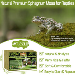 Halatool sphagnum moss brick expands after soaking for fluffy bedding
