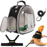 halinfer bearded dragon carrier backpack with bubble window for easy, hands-free travel