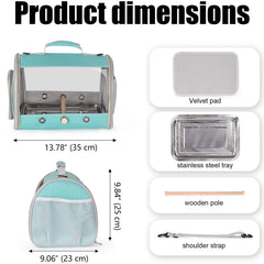 halinfer bird travel carrier with ventilated sides for airflow during trips.