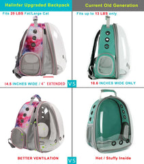 halinfer shoulder straps enable comfortable hands-free pet transport