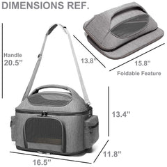 halinfer cat-carrier front-door-ventilation demonstrates easy access and airflow during outings