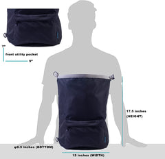 Halinfer dog food travel bag side view highlights durable waterproof shell.