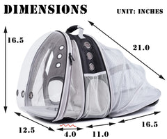 halinfer dual expandable cat backpack with shoulder carry for versatile travel.