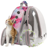 halinfer front expandable cat backpack with extended front panel for extra space on trips