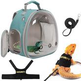 halinfer lizard carrier backpack with security harness for safe reptile transport