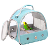 halinfer small bird travel cage front view with clear windows for scenic travel