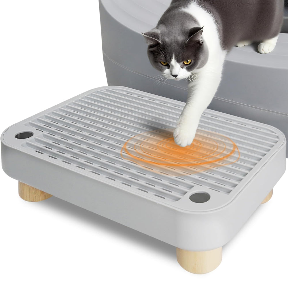 HALKYDY self-cleaning litter box step top for quick litter disposal and tidier floors