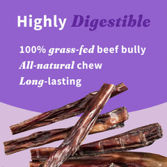 Halo Bully Stick grain-free ingredients shot emphasizing clean, digestible chew.