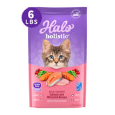 Halo Holistic Kitten Food bag highlights real salmon as first ingredient for daily nutrition