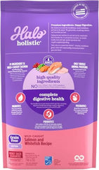 Halo Holistic Kitten Food with wild salmon shows wholesome protein focus for kittens