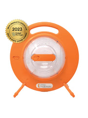 Happy Habitats The Halo locking system secures curious pets during active exploration.