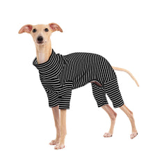 Haloumoning striped dog sweater offers cozy comfort for small dogs.