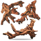 Hamiledyi aquarium driftwood 3pcs trio shows natural trunk branches for versatile fish tanks.