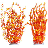 Hamiledyi orange-style-b aquarium plant, front view, adds color and fish hiding spots.